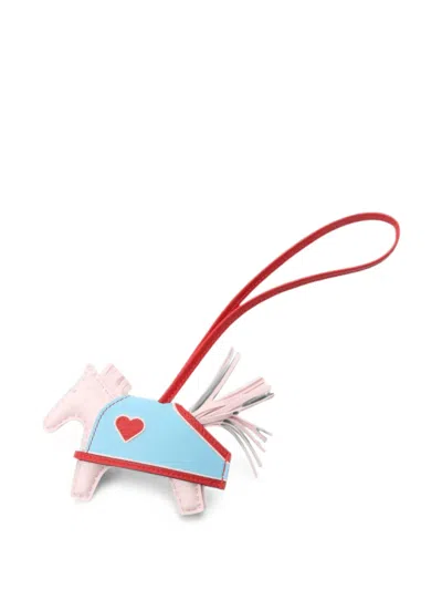 Pre-owned Hermes Pm Rodeo Bag Charm In Pink
