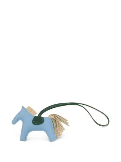 Pre-owned Hermes Pm Rodeo Charm In Blue