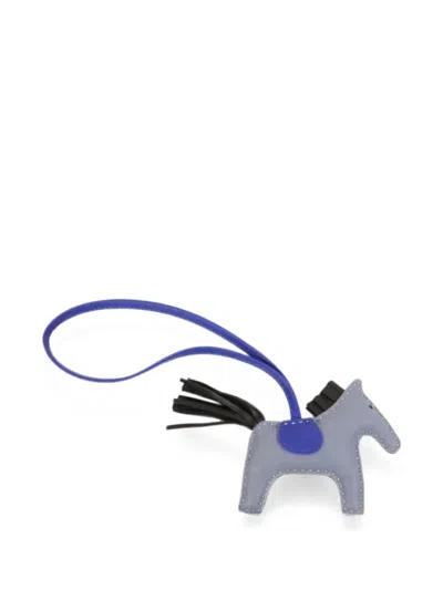 Pre-owned Hermes Pm Rodeo Horse Charm Bag In Blue