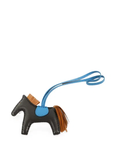 Pre-owned Hermes Pm Rodeo Horse Charm In Black