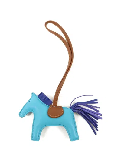 Pre-owned Hermes Pm Rodeo Horse Charm In Blue