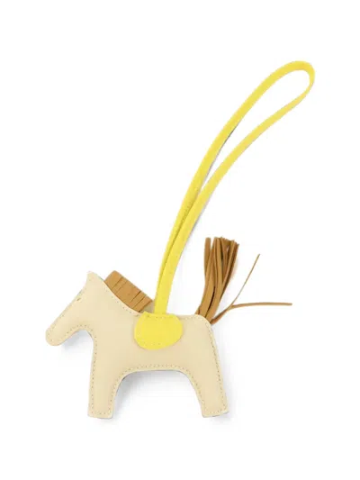 Pre-owned Hermes Pm Rodeo Horse Charm In Neutral