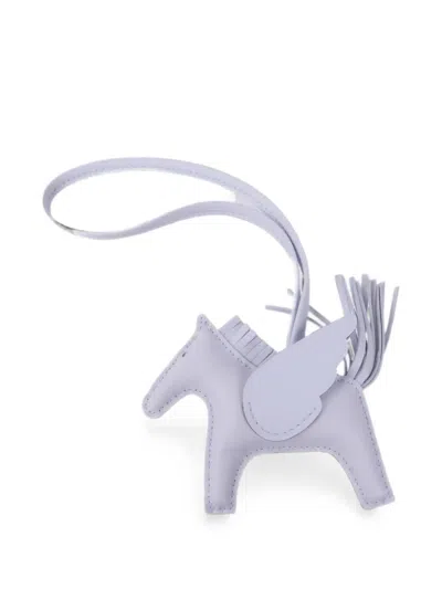 Pre-owned Hermes Pm Rodeo Pegaso Bag Charm In Blue