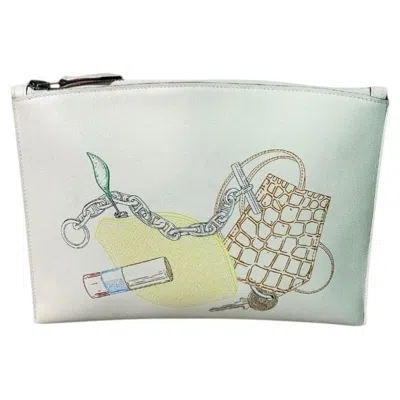 Pre-owned Hermes Hermès Pochette Bazar In And Out Pm Clutch Swift Leather 2022 In Gray