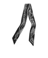 Hermes Pointed-tip Silk Scarf In Black