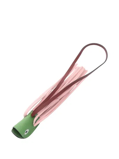 Pre-owned Hermes Poisson Epsom Bag Charm In Pink