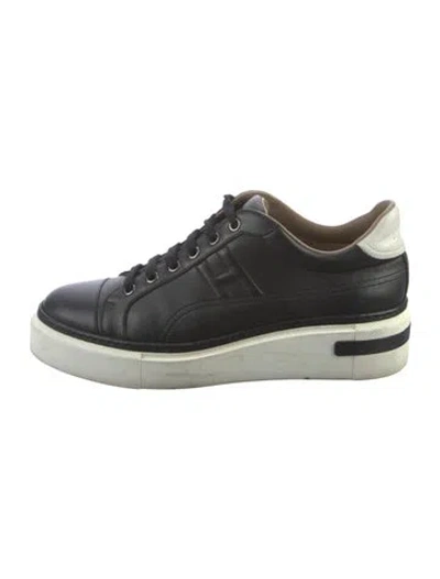 Pre-owned Hermes Polo Sneakers In Black