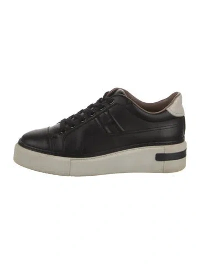 Pre-owned Hermes Polo Sneakers In Black