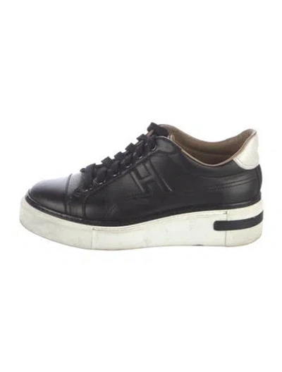 Pre-owned Hermes Polo Sneakers In Black
