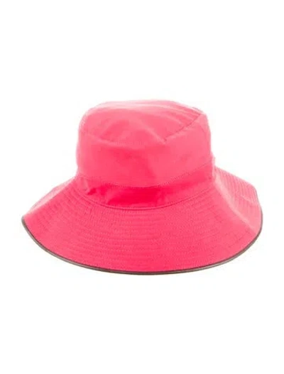 Pre-owned Hermes Polyester Bucket Hat In Pink