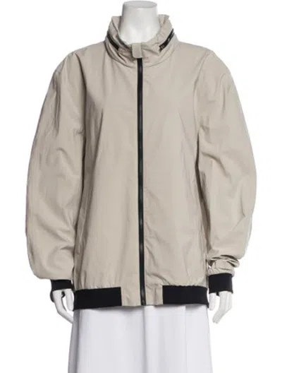 Pre-owned Hermes Pontant Bomber Jacket In Neutrals