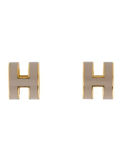Pre-owned Hermes Pop H Earrings In Multi