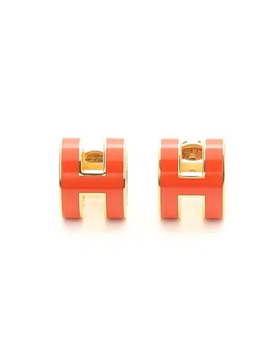 Pre-owned Hermes Hermès Pop H Earrings In Multi