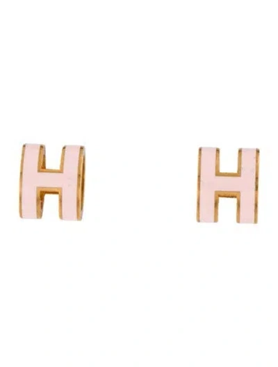 Pre-owned Hermes Pop H Earrings In Multi