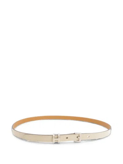 Pre-owned Hermes Pop H Epsom-leather Belt In Neutral