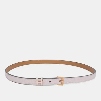 Pre-owned Hermes Pop H Leather Belt In Pink