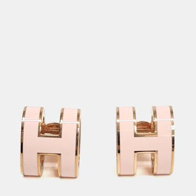 Pre-owned Hermes Hermès Pop H Logo Earrings In Multicolor