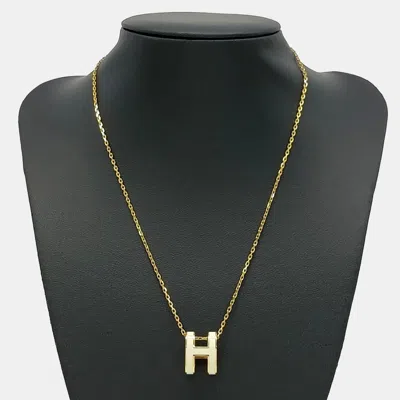 Pre-owned Hermes Hermès Pop H Logo Necklace In Multicolor