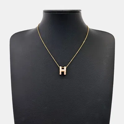 Pre-owned Hermes Hermès Pop H Logo Necklace In Multicolor