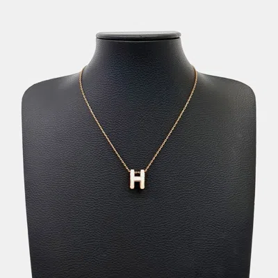 Pre-owned Hermes Hermès Pop H Logo Necklace In Multicolor