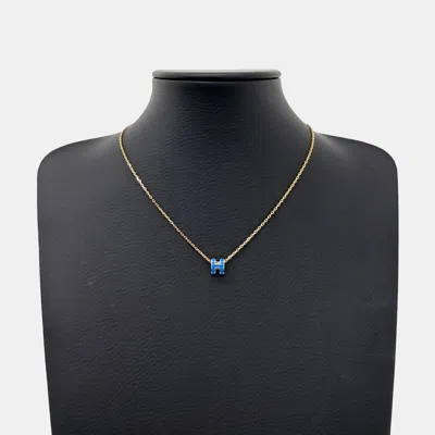 Pre-owned Hermes Pop H Mini Necklace In Multi
