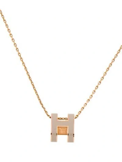 Pre-owned Hermes Pop H Pendant Necklace, 15.75" In Multi