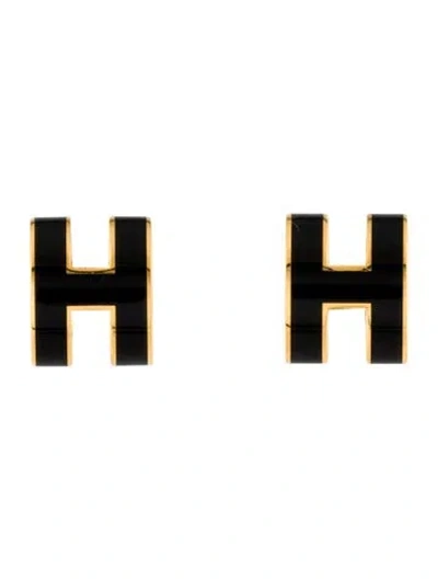 Pre-owned Hermes Pop H Stud Earrings In Multi