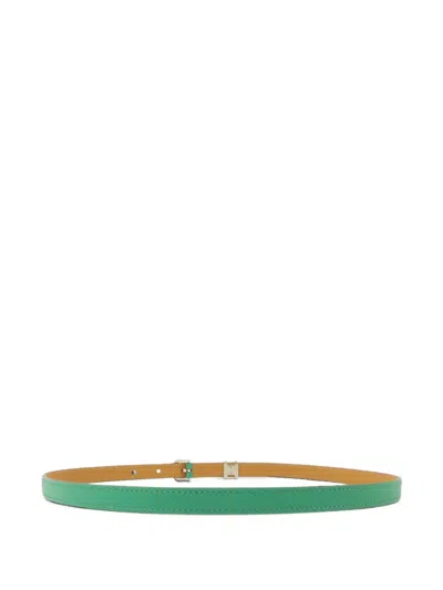 Pre-owned Hermes Pop H15 Leather Belt In Green