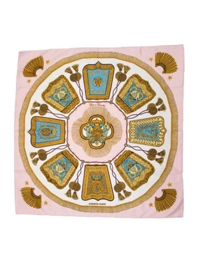 Pre-owned Hermes Poste Et Cavalerie Silk Scarf In Multi