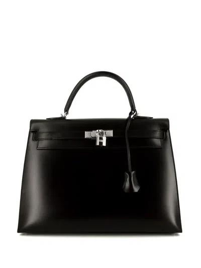 Pre-owned Hermes  Kelly 35 Two-way Bag In Black