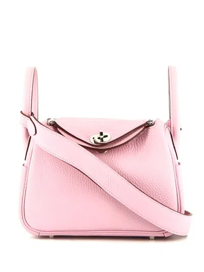 Pre-owned Hermes  Lindy 20 Two-way Handbag In Pink