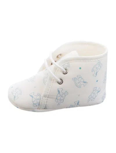 Pre-owned Hermes Printed Baby Shoes In Blue/neutrals