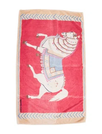Pre-owned Hermes Printed Beach Towel In Neutrals