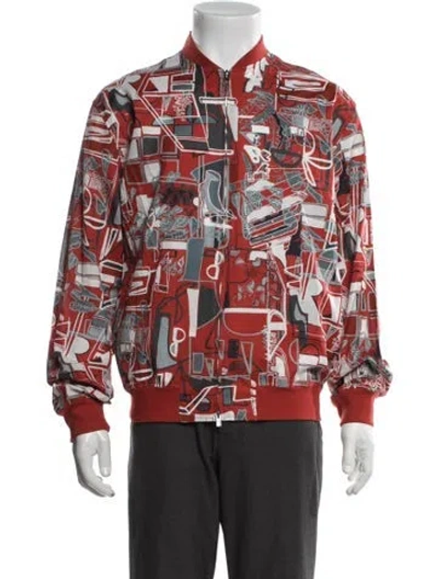 Pre-owned Hermes Printed Bomber Jacket In Multicolor