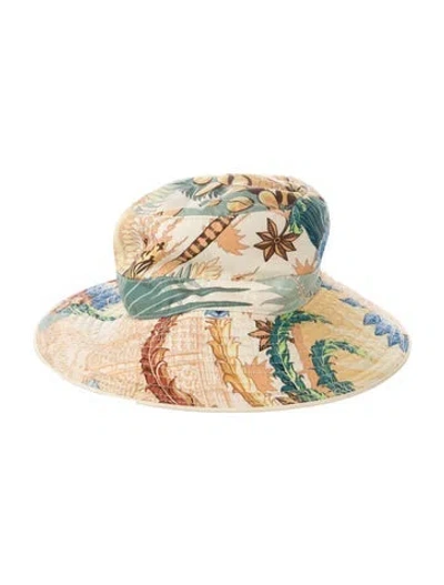 Pre-owned Hermes Printed Bucket Hat In Yellow