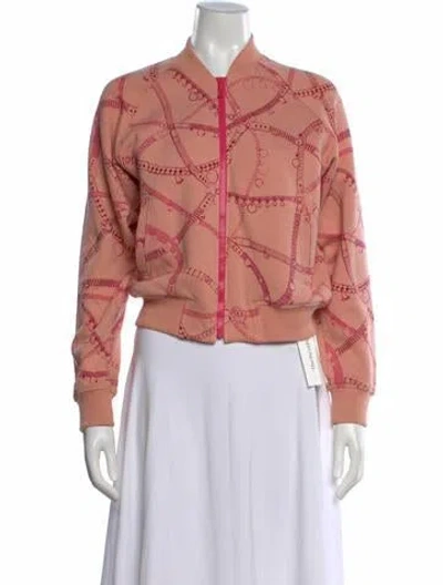 Pre-owned Hermes Printed Crew Neck Sweatshirt In Pink