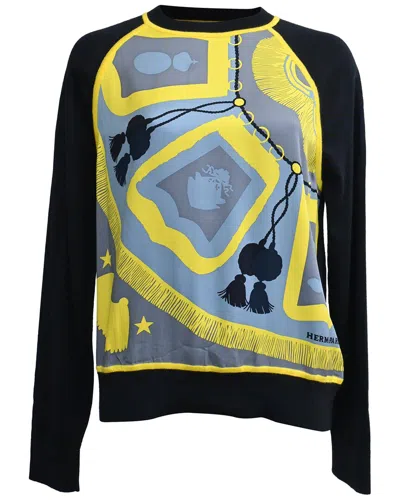 Pre-owned Hermes Hermès Printed Crewneck Sweater, Size Fr, 36 (authentic Pre-loved)