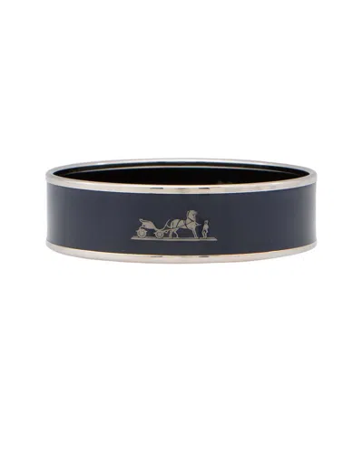 Pre-owned Hermes Hermès Printed Enamel Wide Bangle (authentic Pre-loved)
