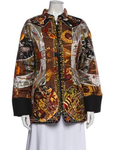 Pre-owned Hermes Printed Evening Jacket In Multi
