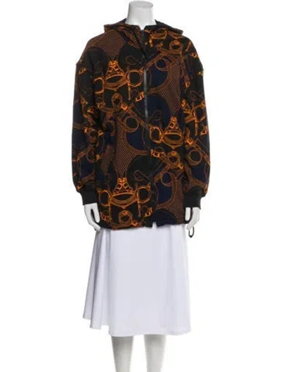 Pre-owned Hermes Printed Jacket In Black