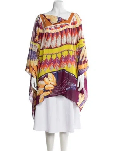 Pre-owned Hermes Printed Jacket In Purple