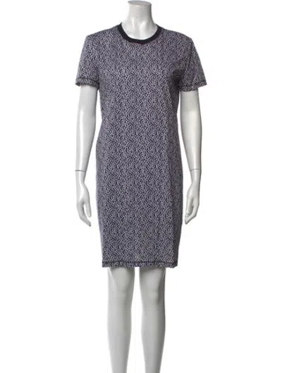 Pre-owned Hermes Printed Knee-length Dress In Black