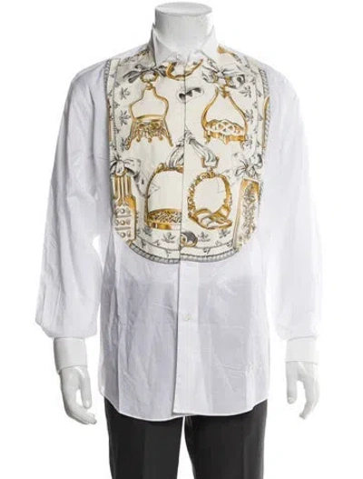 Pre-owned Hermes Printed Long Sleeve Shirt In Multi