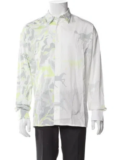 Pre-owned Hermes Printed Long Sleeve Shirt W/ Tags In White