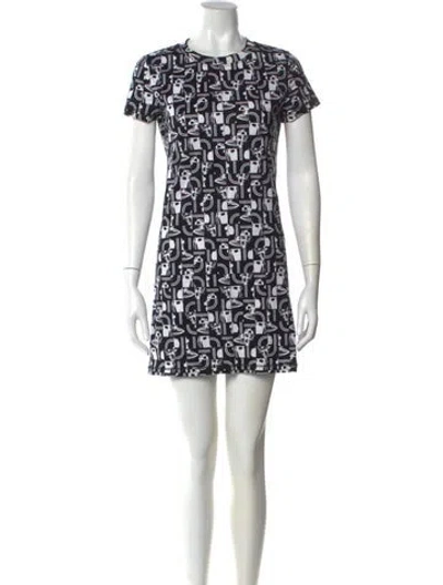 Pre-owned Hermes Printed Mini Dress In Multi