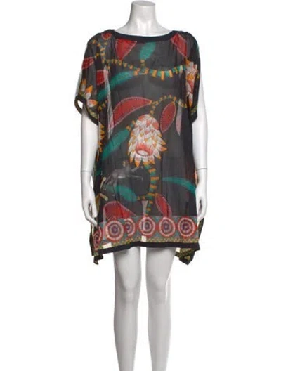 Pre-owned Hermes Printed Mini Dress In Multi