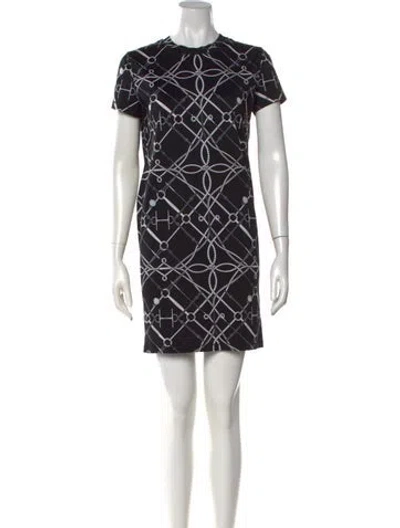 Pre-owned Hermes Printed Mini Dress W/ Tags In Multi