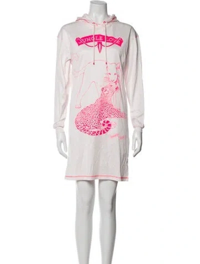 Pre-owned Hermes Printed Mini Dress W/ Tags In Pink
