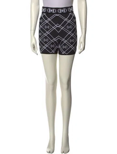 Pre-owned Hermes Printed Mini Shorts In Black