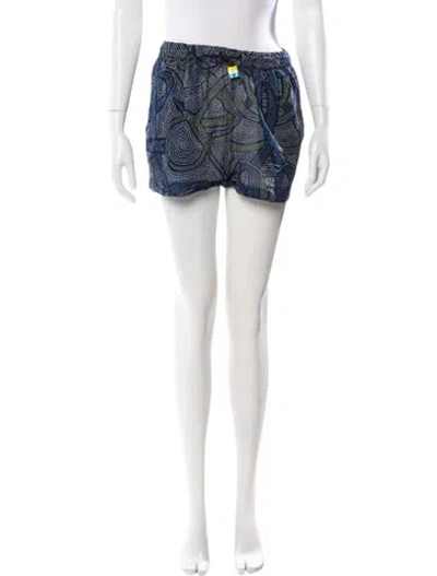 Pre-owned Hermes Printed Mini Shorts In Blue